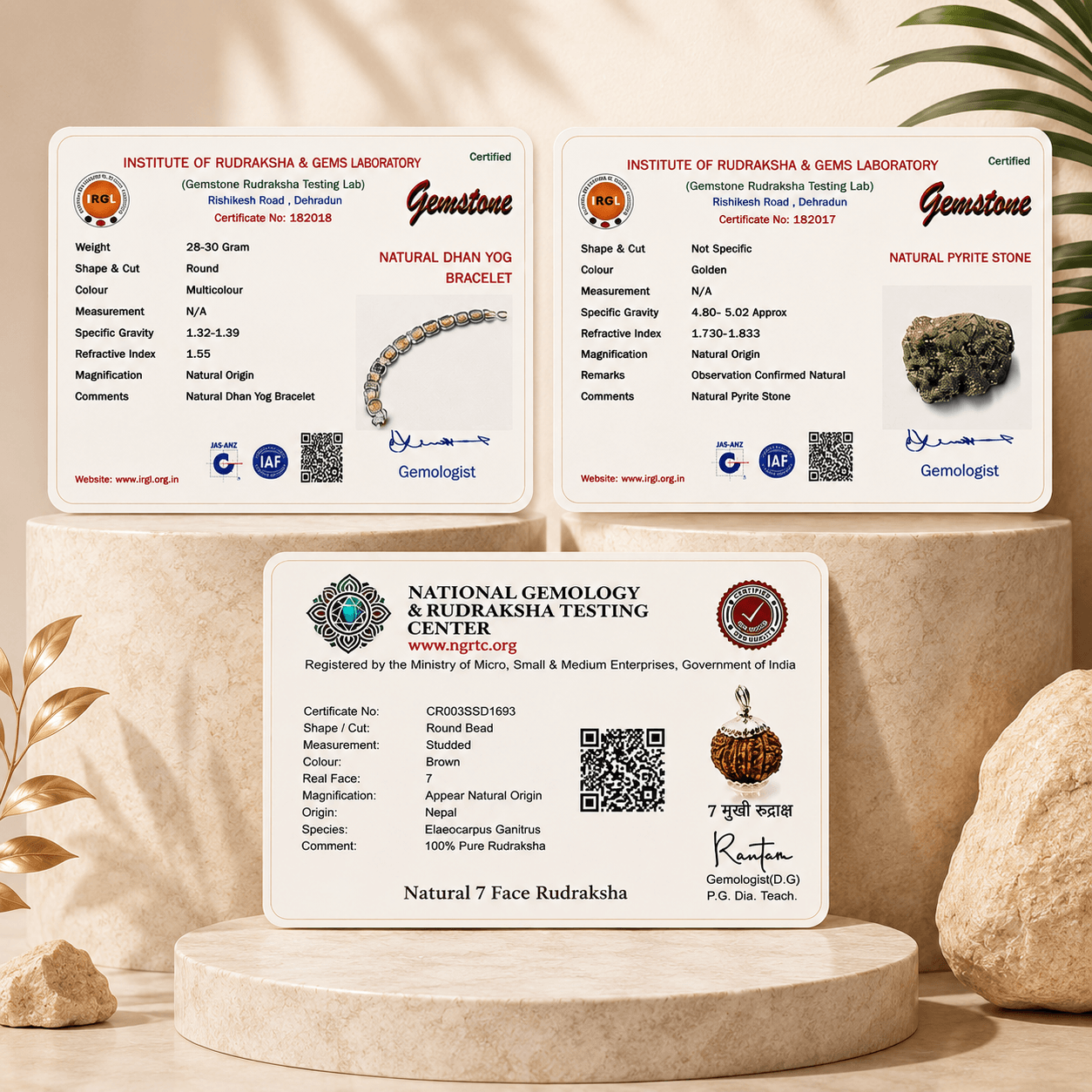 100% Authentic & Lab Certified Products