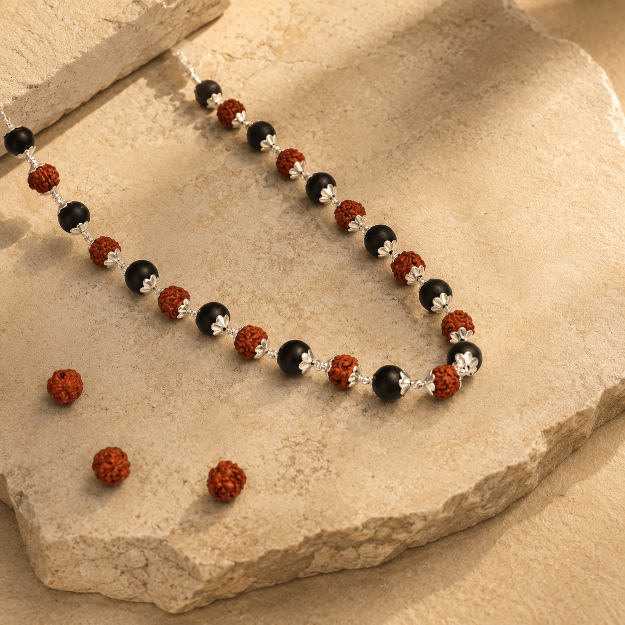 Rudraksha Karungali Mala